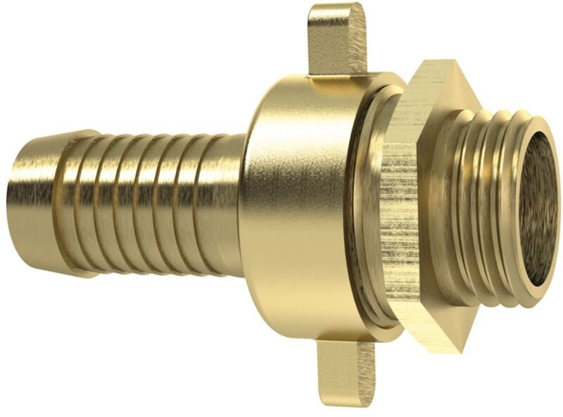 3/3 Standrohrverschr., g 1 AGx25, Mutter 1 1/4, flachdicht., ms - Riegler