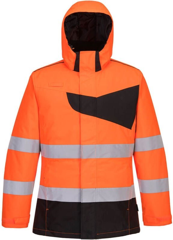 Hochsichtbarer Winterparka PW2 Orange/Schwarz S