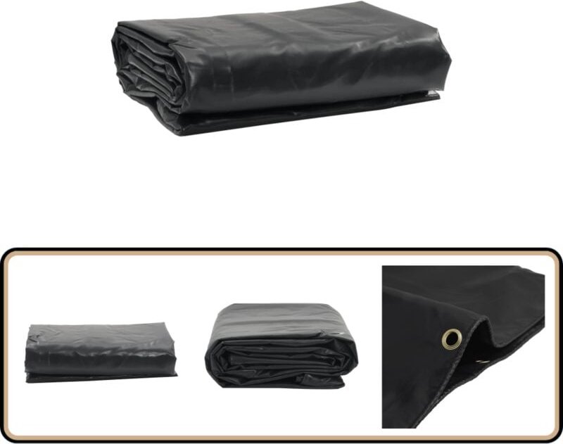 Abdeckplane Schwarz 5x7 m 600 g/m² - Abdeckplane - Planen - Wasserdichte Plane - Wetterfeste Plane - Car Cover