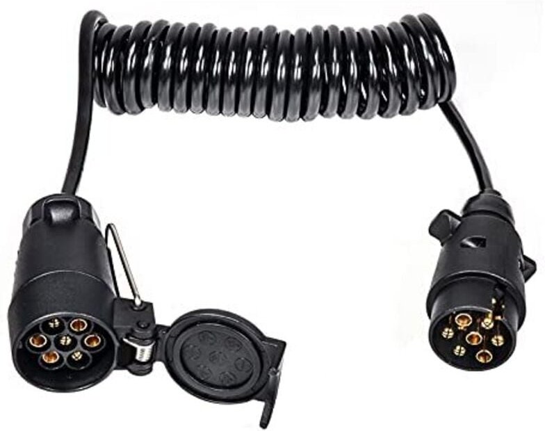 7-poliger Anhängerstecker weiblich mit 2,5 m Kabel, 12-V-Anhängersteckeradapter, Anhängerzubehör, für Auto, Wohnwagen, L...