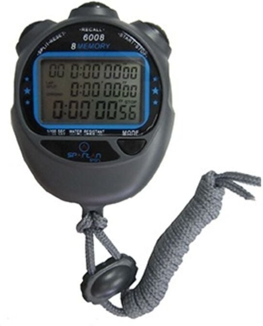 SPARTAN elektronische Stoppuhr mit Speicher für 8 Messungen