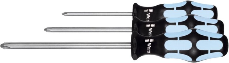 Schraubendreher-Satz für Phillips, mit Edelstahlklinge 'Stainless', 3-teilig - Wera