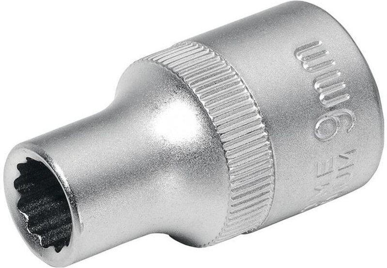 Steckschlüsseleinsatz 1/2 ″ 12-kant Schlüsselweite 13 mm Länge 40 mm