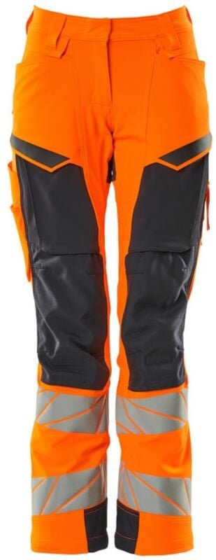Damen-Hose mit Knietaschen 19078-511-14010 Gr. 76C54 hi-vis orange/schwarzblau - Mascot