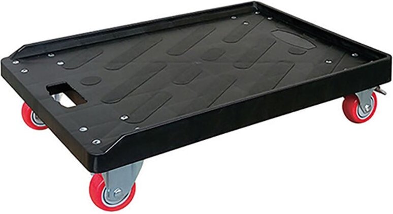 Platte mit 3 Kanten und 2 Lenkrollen - Tragfähigkeit 300 kg - PPR30