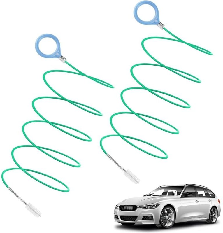 2er-Pack Dachfenster-Abflussreinigungswerkzeug, 3 m und 5 m lange flexible Bürste, geeignet für Wasserversorgungsrohre, ...