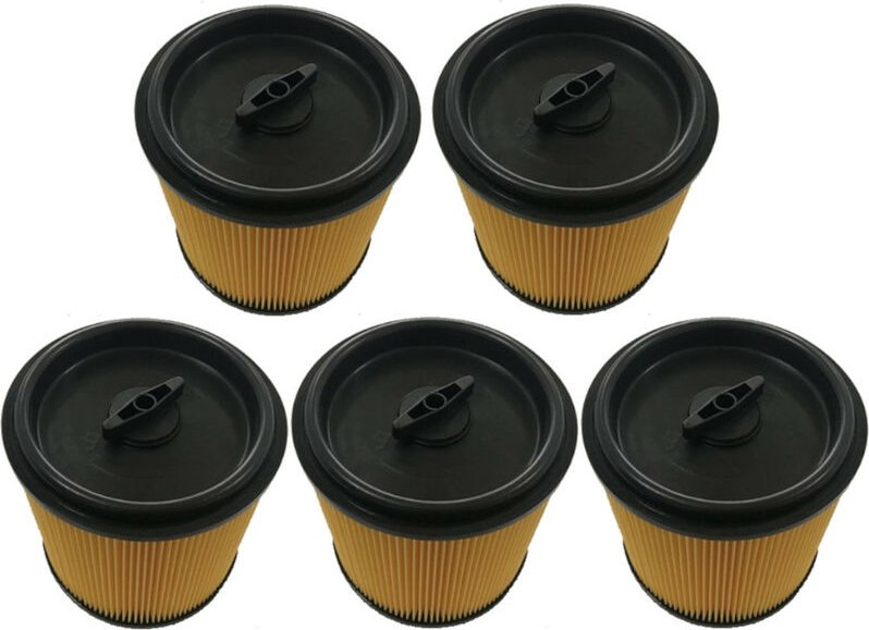 Thumbnail - 5x Trade-shop Faltenfilter / Dauerfilter / Trockenfilter mit Verschlussdeckel für Lidl Parkside pnts 1250 F5, pnts 1250/...