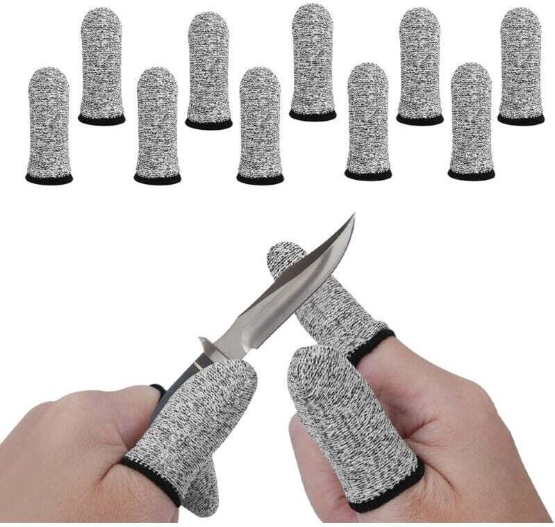 10er-Pack wiederverwendbare Fingerlinge für die Arbeit, wiederverwendbare, rutschfeste, atmungsaktive Fingerlinge, schni...