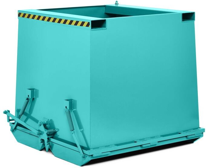 RR Industrietechnik Schwerlast- Klappbodenbehälter Typ RKC-50 500dm³ RAL 5018 Türkisblau