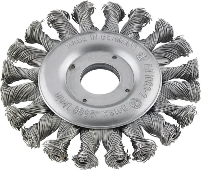 Rundbürste gezopft Edelstahl rechts/links 125x0,35mm - Format