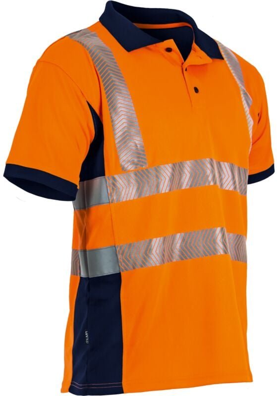 Arbeits-Polo MC MAILLE HV PREVOYANCE - MARINE/NEONORANGE S - 2
