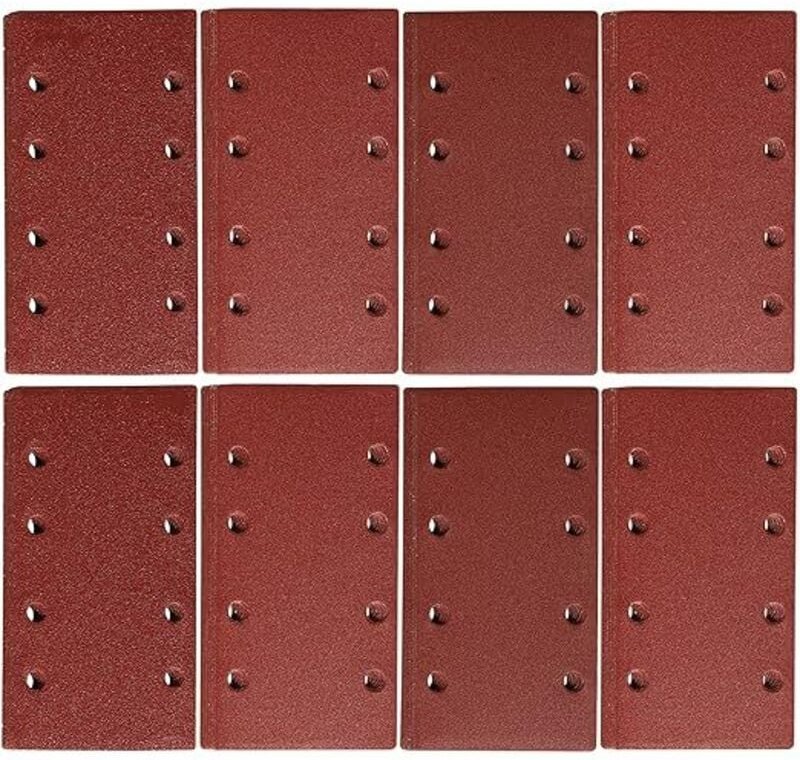 Shining House - Schleifpapier für Exzenterschleifer 93 x 185 mm, 8-Loch-Schleifpapier, Körnung 40, 30 Stück