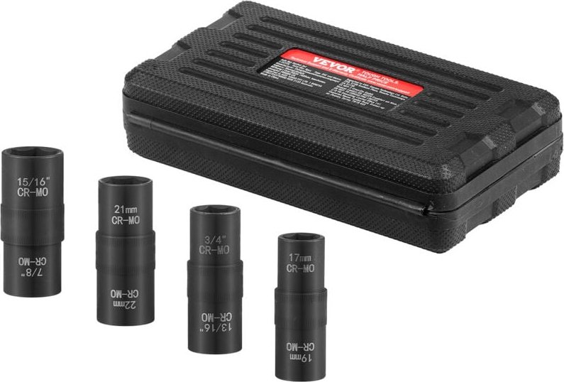 Thumbnail - Radmuttern Schlagsteckschlüsselsatz, 12,7 mm Antrieb, metrisch & sae, 6-Kant-Klappsteckschlüsselsatz, insgesamt 4 Radmut...