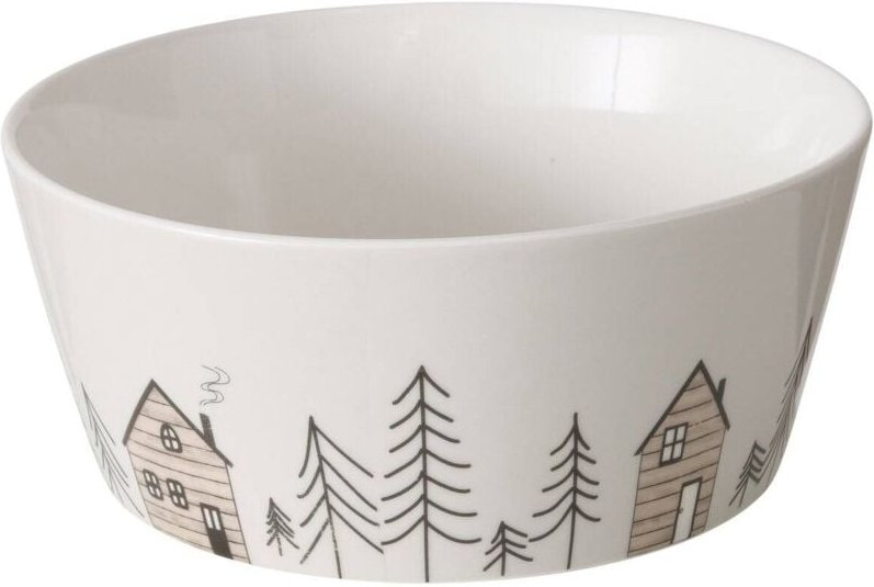 Schale mit winterlichem Tannenbaummotiv HOMEWOOD, Ø15 cm