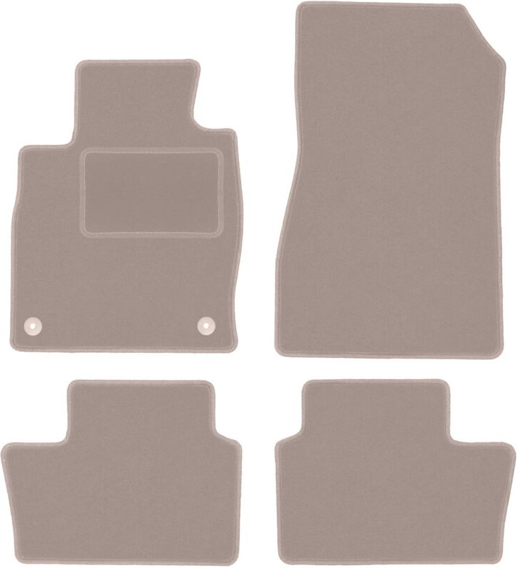 Beige Veloursmatten für: Nissan Juke II F16 Crossover (2019-)