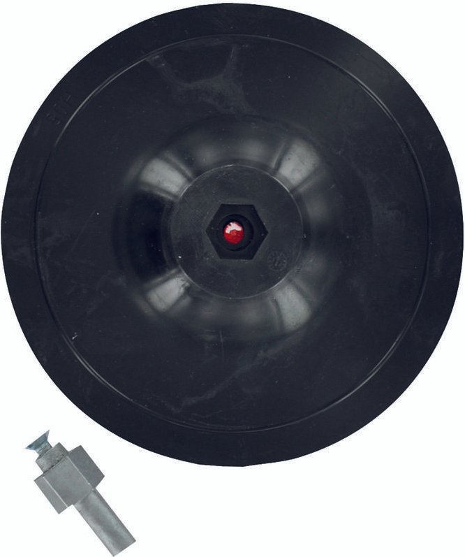 Tivoly - Selbsthaftendes Schleifpad für Bohrer • Gummi • Ø125 mm • Stange Ø8 mm