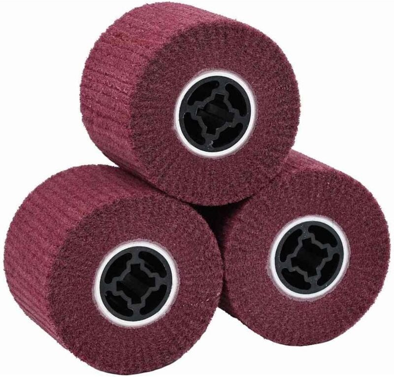 Schleifrollen 3 pcs Rot 12 x 12 x 10 cm Synthetische Faser Vidaxl