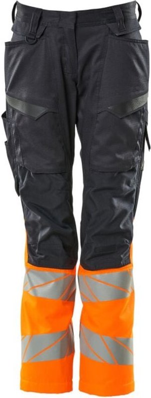 Mascot - Hose mit Knietaschen 19678-236-01014 Gr. 76C48 schwarzblau/hi-vis orange