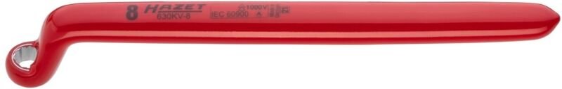 Hazet Einringschlüssel, schutzisoliert, Außen-Doppel-Sechskant Profil, 8 mm