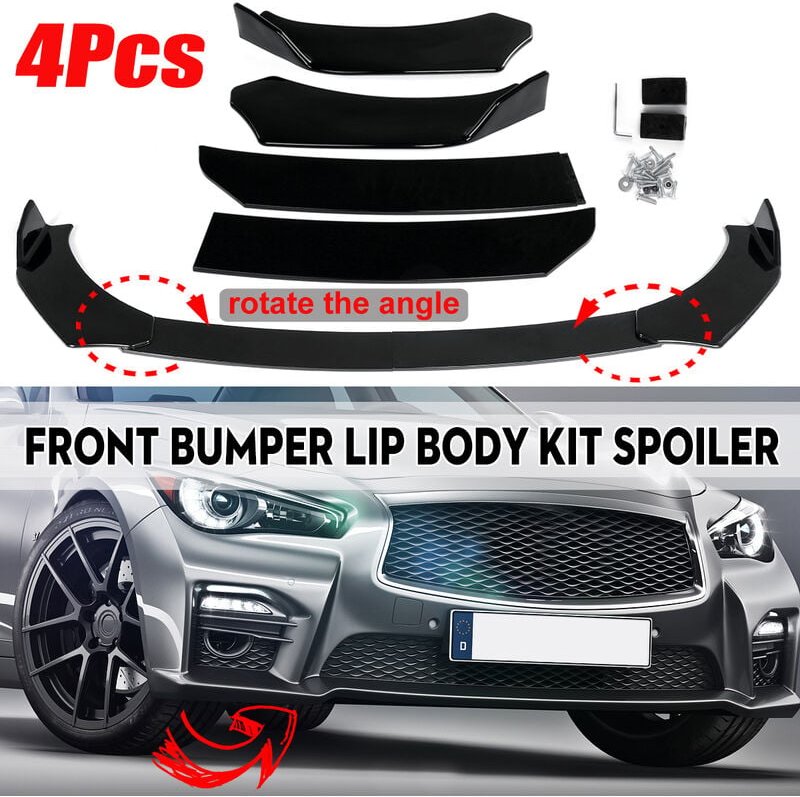 Insma - autosome 4 Stücke Schwarz Frontlippe Kinn Stoßstange Spoiler Body Kits Für Auto Universal Fantablau