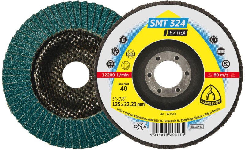 Fächerscheibe 125mm P80 SMT324 flach