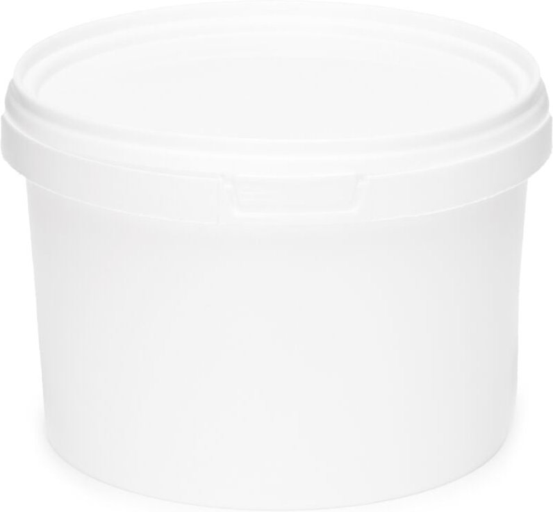 Garronda Eimer mit Deckel 0,5 L für die Lagerung von Lebensmittel- und Chemischen Produkten 1 Stück Weiß GD-0071