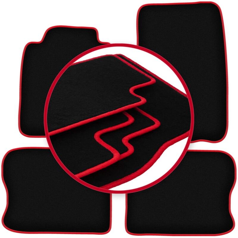 CARLUX-RED Autofußmatten für: Volvo 240 / 260 Kombi, Limousine (1974-1993)