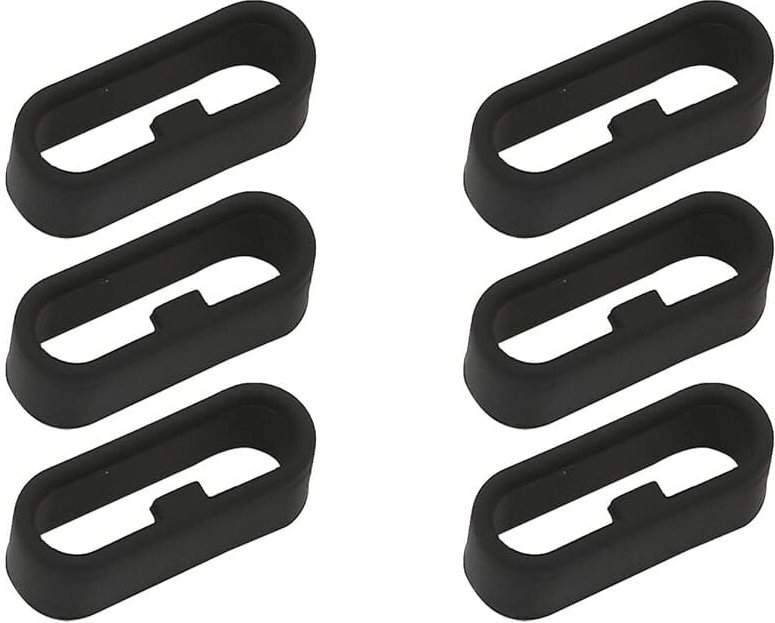 6 Stück Garmin-Uhrenringe, Smartwatch-Silikonbandschnallen, Gummibandschlaufen, Garmin-Uhrenarmband-Ersatzringe, 18 mm