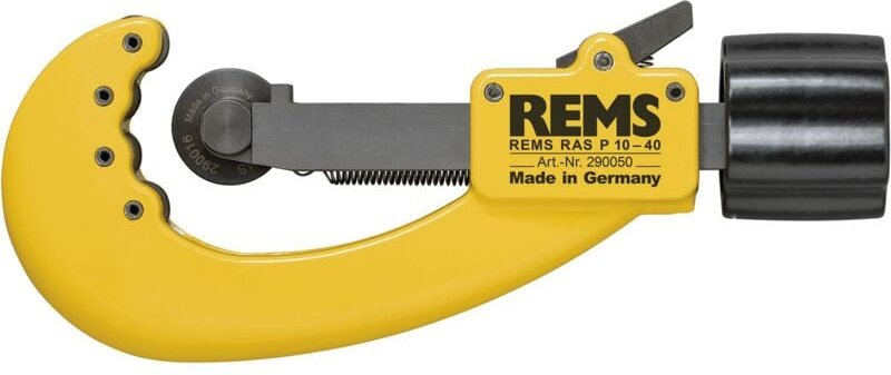 Rems - Rohrschneider ras p - Rohrabschneider für Rohre zwischen 10-40mm - U-Form Rohrtrenner, Stahl gelb