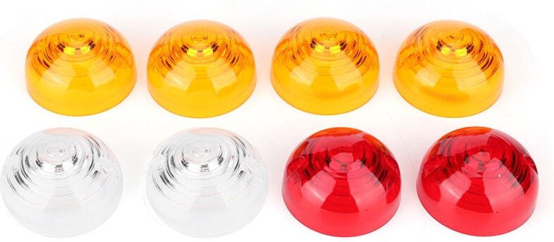 Zoternen - 8-teiliges Seitenmarkierungs-Rücklicht-Lampenobjektiv-Kit passend für Land Rover Series 3/Defender