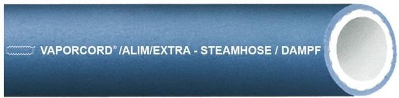 Reinigungs- und Dampfschlauch vaporcord®/alim/extra Innen-Ø 13 mm Außen-Ø 23,0 mm Länge 40 m Blau Wandstärke 5,0 mm
