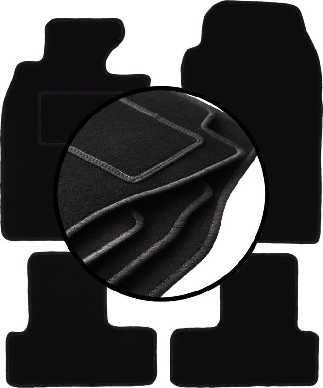 Komplettset Veloursmatten für: Mini Cooper One R50 Fließheck (2001-2007)