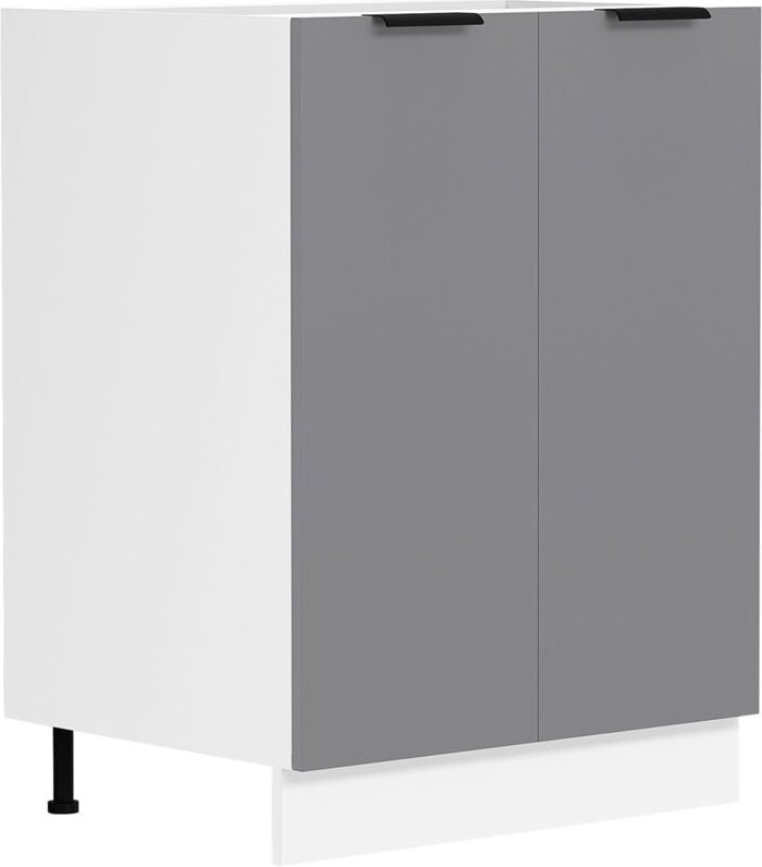 Ebuy24 - Fasola Küchenunterschrank 60 cm 2 Türen anthrazit grau, weiß.