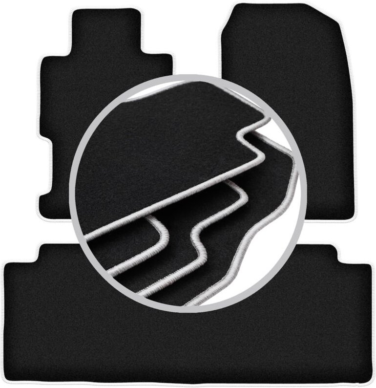 CARLUX-SILVER Autofußmatten für: Honda Civic VII 5 Türen (2001-1007)