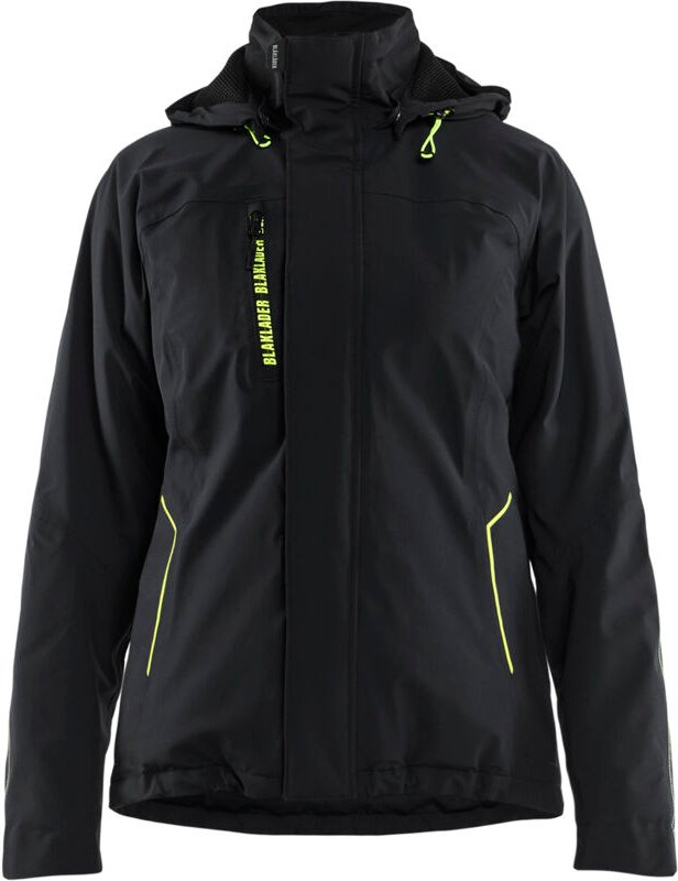 Arbeitsjacke aus Hardshell-Stretch mit Futter, Damen 4408 - Schwarz/Gelb XS