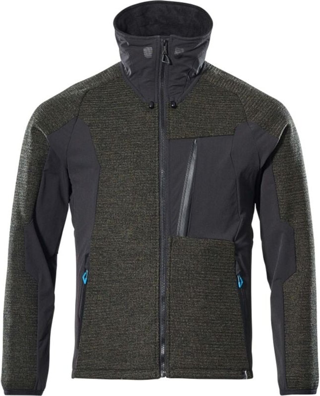 Arbeitsstrickjacke mit Reißverschluss Mascot Advanced - Dreilagig - 17105-309-Grün-S