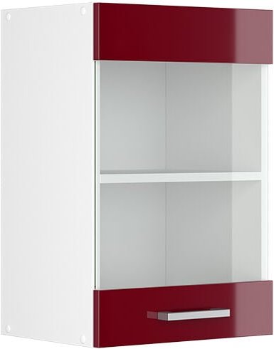 Vicco - Küchenglasschrank R-Line, Bordeaux Hochglanz, 40 cm