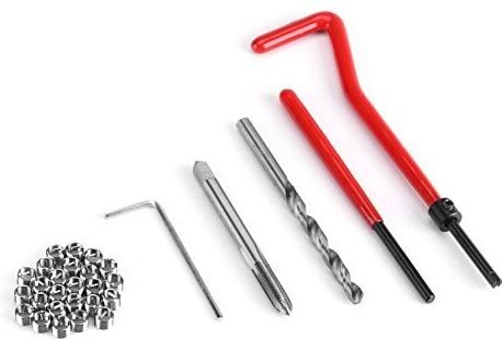 30-teiliges Gewinde-Reparatur-Set M8 Edelstahl-Spiralbohrer, Innensechskantschlüssel-Einsatz, Gewindebohrer, professione...