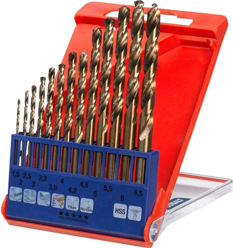 421600 HSS-Co Metall-Spiralbohrer-Set 13teilig M35 din 338 Zylinderschaft 1 St. - KWB