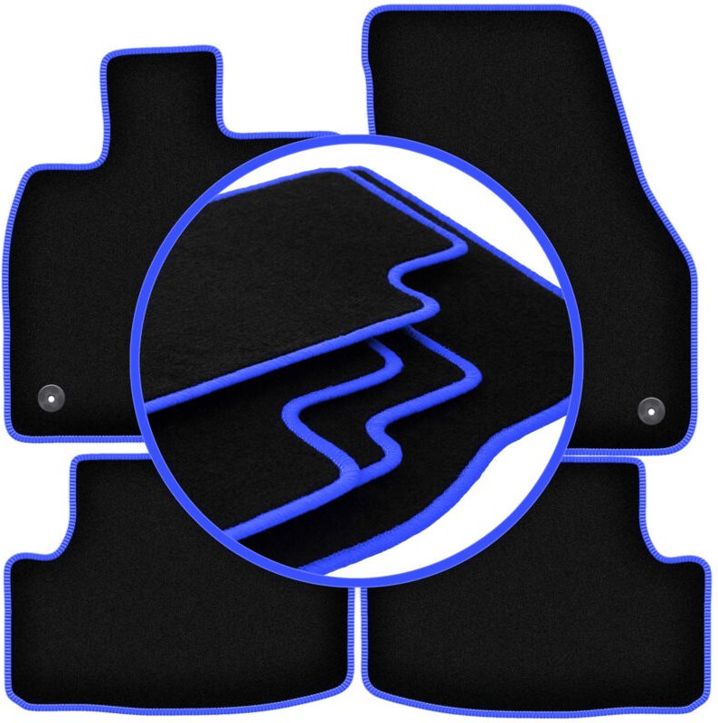CARLUX-BLUE Autofußmatten für: Volkswagen T-Roc Crossover (2017-)