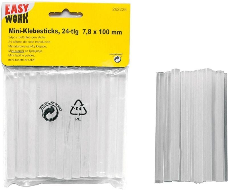 24 Heißklebesticks transparent Heißkleber Klebesticks 7,8 x 100mm