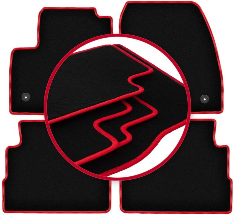 CARLUX-RED Auto-Fußmatten für: Ford Kuga MK2 SUV (2012-2019)