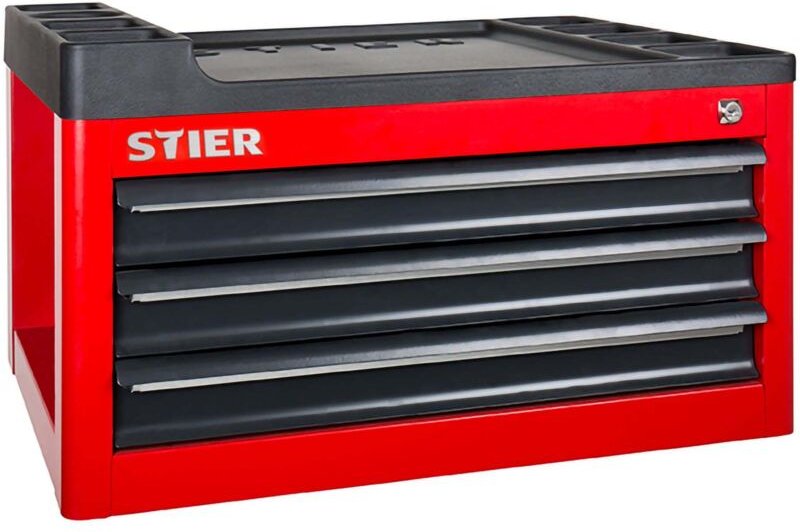 Werkstattwagenaufsatz leer, 3 Schubladen, einfache Montage, Aufsatz passend für Werkstattwagen, Werkzeugwagen - Stier