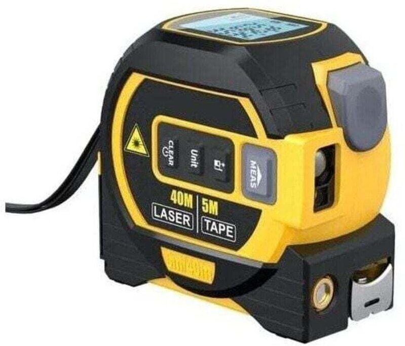 CHOYCLIT 3-in-1-Digital-Laser-Entfernungsmesser mit Kreuzlinienlaser, 39 m digitaler Laser-Entfernungsmesser, 4,8 m lang...