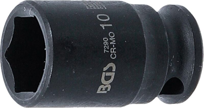 Kraft-Steckschlüssel-Einsatz Sechskant Antrieb Innenvierkant 6,3 mm (1/4") SW 10 mm