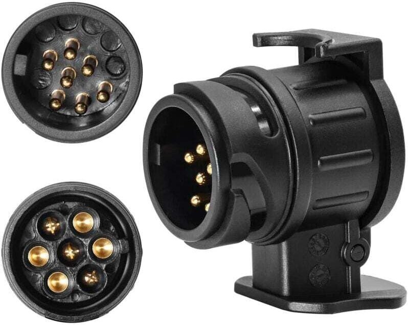 Odipie - 13-poliger auf 7-poliger Adapter für Anhänger. 13-polige Steckdose für Autoanhänger, Traktor, Wohnwagen, Fahrra...