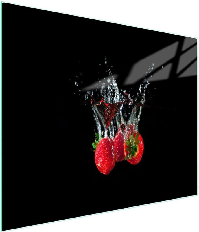 Glasschneidebrett 52x30 Erdbeeren
