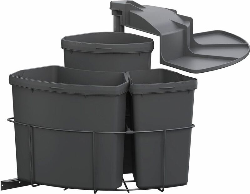 VS ENVI Einbau-Abfallsammler Center 3-fach Lava