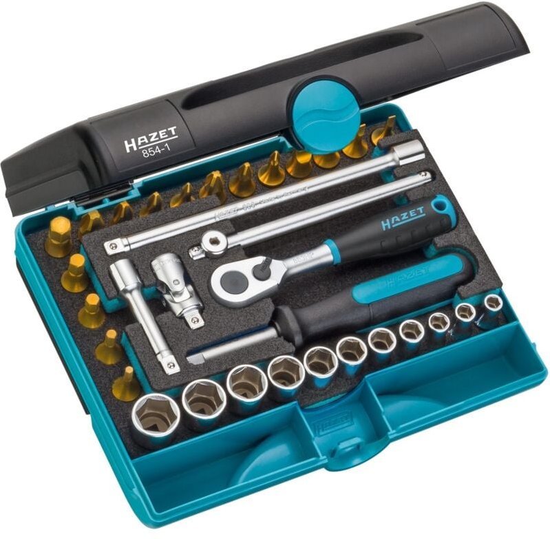 Hazet - Steckschlüssel Satz, Vierkant hohl 6,3 mm (1/4), 33-tlg.