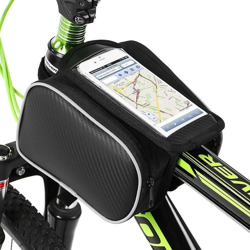 Lixada Fahrrad-Frontrahmen-Touchscreen-Handytasche, Mountainbike, Radfahren, Oberrohr, Doppeltasche